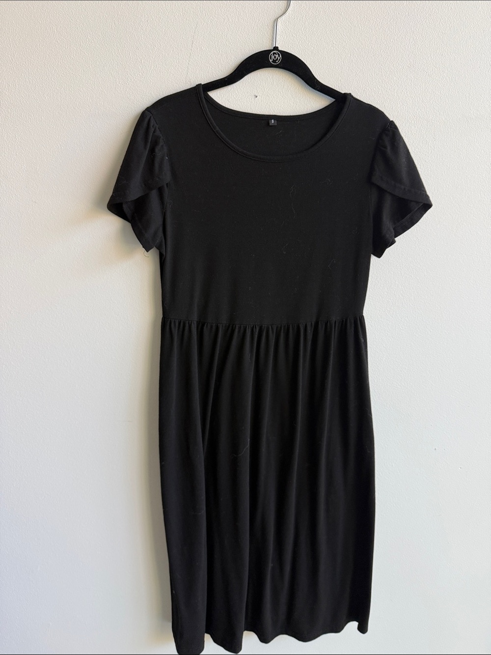 Classic Black Short-Sleeve Women's Dress